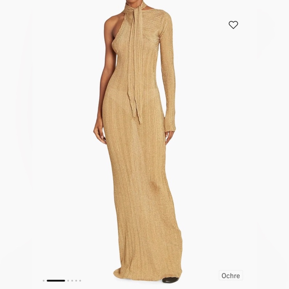 Paco Rabanne Gold One-Shoulder Gown (NWT)